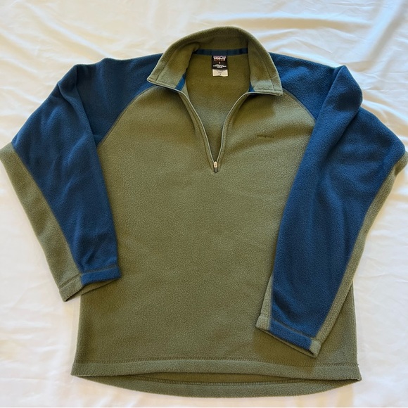 Patagonia Capilene Two Tone Fleece 1/4 Zip Pullover Sweater EUC Size Small - Picture 4 of 12
